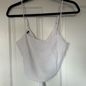 ⚡️2/$25⚡️Brandy Melville White Cami Top Back Tie Adjustable | One Size